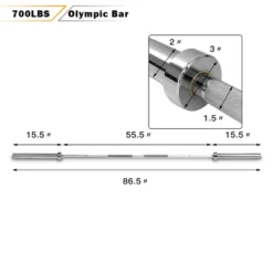 Costway 700 Lb Olympic Chromed Weight Bar 7' Olympic Barbell Multipurpose Weight Lifting -Costway GUEST 66f5ba9e 1fc6 48a3 9c69 08b64c5a0af7