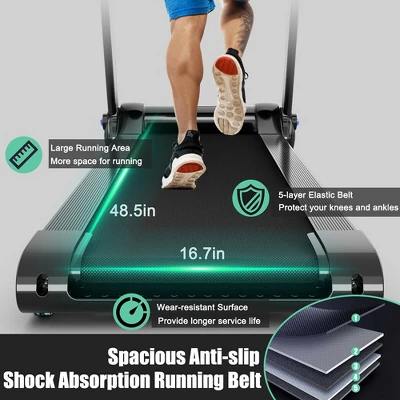 SuperFit 3HP Folding Electric Treadmill Running Machine W/ Speaker RedBlueSilverPurple 7 SuperFit 3HP Folding Electric Treadmill Running Machine W/ Speaker RedBlueSilverPurple - Image 5