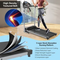 Costway 800W Folding Treadmill Electric /Support Motorized Power Running Fitness Machine Black -Costway GUEST 69618adf 5d62 456c 99c8 e31bcf1fb2e3
