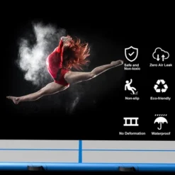 Costway 10' Inflatable Gymnastics Mat Air Track Floor Mats Water Buoyancy Pump Blue -Costway GUEST 69803404 6d5f 4fbb b233 1c79b22f01ca