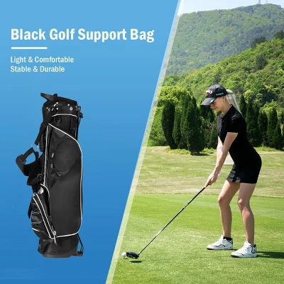 Costway Blue Golf Stand Cart Bag Club With Carry Organizer Pockets 7 Costway Blue Golf Stand Cart Bag Club With Carry Organizer Pockets - Image 5