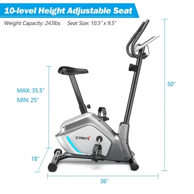 Costway Magnetic Exercise Bike Upright Cycling Bike W/ LCD Monitor & Pulse Sensor 3 Costway Magnetic Exercise Bike Upright Cycling Bike W/ LCD Monitor & Pulse Sensor
