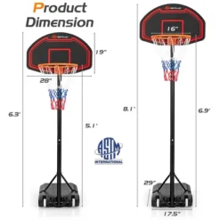 Costway Adjustable Kids Basketball Hoop Stand W/Durable Net Shatterproof Backboard Wheel -Costway GUEST 6d5dd70a ab29 4037 a015 9a2b7c91b0b9