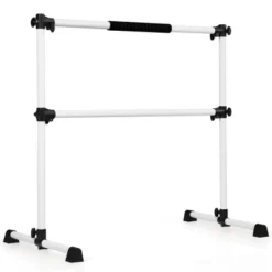 Costway 4ft Portable Ballet Barre Freestanding Adjustable Double Dance Bar Silver -Costway GUEST 6db46870 5e53 4e80 b8c8 ed254ffd22f2