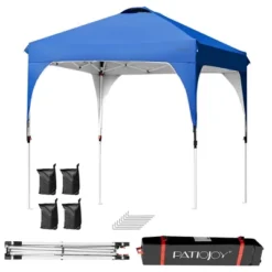 Costway 6.6x6.6 FT Pop Up Canopy Tent Shelter Height Adjustable W/ Roller Bag -Costway GUEST 706799df 1cb2 4d2a 9390 54b019da0cbb