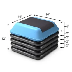 Costway 16''Aerobic Step System 4 Risers Fitness Exercise Stepper Platform Cardio Workout -Costway GUEST 70b41e27 8798 4d34 b254 441dfbaf4a3c