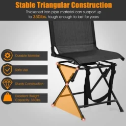 Costway Folding 360° Silent Swivel Hunting Chair Blind Chair All-weather Outdoor -Costway GUEST 7144edd0 25ee 4eb3 9998 fe13a3c6bc37