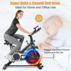 SuperFit Indoor Cycling Stationary Bike Silent Belt Drive Adjustable Resistance -Costway GUEST 7297698e 4c8e 4356 bab1 44e5b7719a11