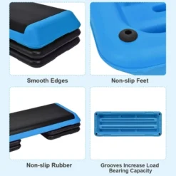 Costway Fitness Aerobic Step Cardio Adjust 4'' - 6'' - 8'' Exercise Stepper W/Risers Blue -Costway GUEST 72dca155 5c5c 41bc 9524 6060bee247a3