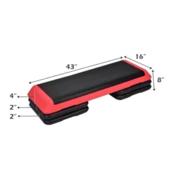 Costway Fitness Aerobic Step 43'' Cardio Adjust 4'' - 6'' - 8'' Exercise Stepper W/Risers Red 19 Costway Fitness Aerobic Step 43'' Cardio Adjust 4'' - 6'' - 8'' Exercise Stepper W/Risers Red -Costway GUEST 73649a5c 2045 443c bf36 c1ba1ded46fb