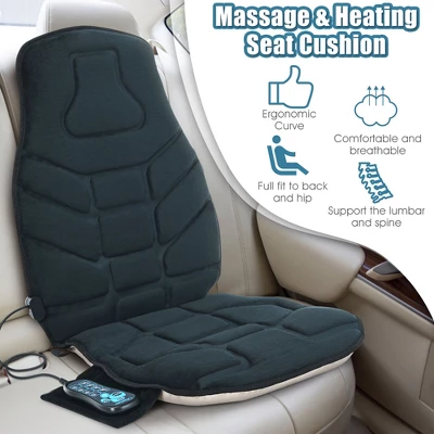 Massage Seat Cushion Back Massager W/ Heat & 6 Vibration Motors For Home 7 Massage Seat Cushion Back Massager W/ Heat & 6 Vibration Motors For Home - Image 5