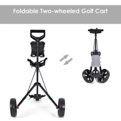 Costway Folding 2 Wheel Push Pull Golf Club Cart Trolley Swivel W/Scoreboard Lightweight -Costway GUEST 750de508 10e8 4ee7 9d44 940b0ae1fc4a