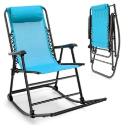 Costway Patio Camping Rocking Chair Folding Rocker Footrest Lightweight Outdoor RedNavyBeigeGreyBlue -Costway GUEST 76b72353 dbf1 4d98 9c58 e10172876167