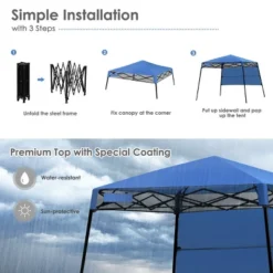 Costway 7x7 FT Slant Leg Pop-up Canopy Tent Shelter Adjustable Portable Carry Bag -Costway GUEST 77b86372 474c 4bf4 b81c 1b9d82e277ff