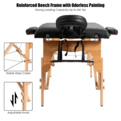 Costway 84''L Portable Massage Table Adjustable Facial Spa Bed Tattoo W/ Carry Case Black 14 Costway 84''L Portable Massage Table Adjustable Facial Spa Bed Tattoo W/ Carry Case Black -Costway GUEST 77ba3f3c b6bd 4b72 9e6a 8072bbaef499 1
