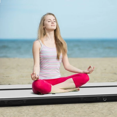 Costway 10FT Air Track Inflatable Gymnastics Tumbling Mat W/ Pump PinkBlackGreenNavy 5 Costway 10FT Air Track Inflatable Gymnastics Tumbling Mat W/ Pump PinkBlackGreenNavy - Image 3