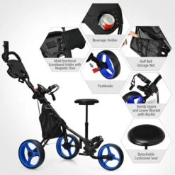 Costway Folding 3 Wheels Golf Push Cart W/Seat Scoreboard Adjustable Handle RedBlueGreyGreen 22 Costway Folding 3 Wheels Golf Push Cart W/Seat Scoreboard Adjustable Handle RedBlueGreyGreen -Costway GUEST 7a33125f dc1c 4de7 8bd4 60fbfdaf53e4