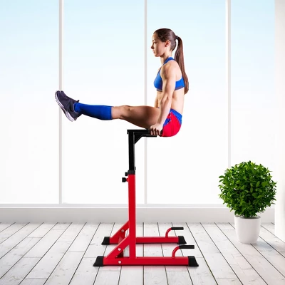 Costway Multi-function Dip-up Station Power Tower Adjustable Height Home Gym Training 3 Costway Multi-function Dip-up Station Power Tower Adjustable Height Home Gym Training
