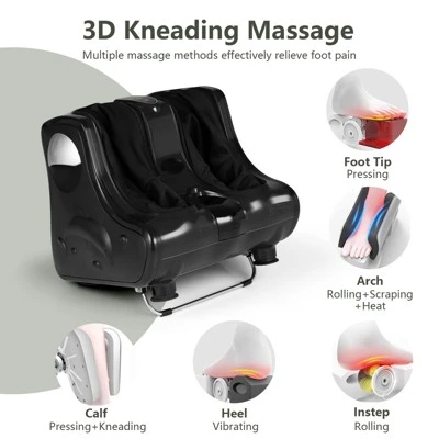 Costway Foot & Calf Massager With Heat Vibration Deep Kneading Shiatsu Foot Massage Machine 7 Costway Foot & Calf Massager With Heat Vibration Deep Kneading Shiatsu Foot Massage Machine - Image 5