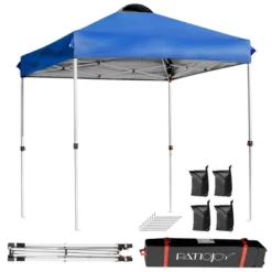 6x6 FT Pop Up Canopy Tent Camping Sun Shelter W/ Roller Bag -Costway GUEST 7f9a275b f82f 48cc be5c 784d918e7cef