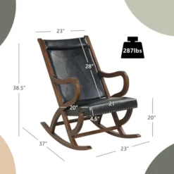 Costway Set Of 2 Rocking Chair With PU Cushion Modern Rocker W/ Rubber Wood Frame BlackRed 13 Costway Set Of 2 Rocking Chair With PU Cushion Modern Rocker W/ Rubber Wood Frame BlackRed -Costway GUEST 7faabf9d 6457 48bc a2b5 1d30f14ae8b9