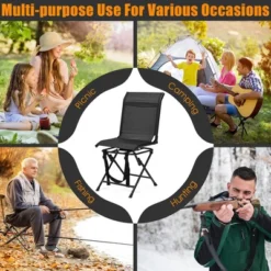 Costway Folding 360° Silent Swivel Hunting Chair Blind Chair All-weather Outdoor -Costway GUEST 8044e0b5 d17b 4726 96f6 5f92f0eb33bb