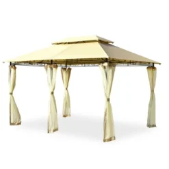 Costway 2-Tier 10'x13' Steel Gazebo Canopy Tent Shelter Patio Garden Outdoor Netting 22 Costway 2-Tier 10'x13' Steel Gazebo Canopy Tent Shelter Patio Garden Outdoor Netting -Costway GUEST 80eb25d4 6b58 4f37 a9ee 3a515d834b23