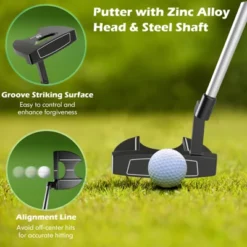 Costway 9 PCS Men's Complete Golf Club Set Right Handed With 460cc Alloy Driver Irons Gray/Navy -Costway GUEST 817d5d6d b64e 4dc3 9a34 5c91cba7a887