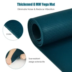 Large Yoga Mat 6' X 4' X 8 Mm Thick Workout Mats For Home Gym Flooring Blue -Costway GUEST 81fb1fe7 5a2f 42cd bf7c 3608ec36cad0