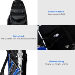 Costway Golf Stand Cart Bag Club W/6 Way Divider Carry Organizer Pockets Storage Blue -Costway GUEST 82ea0358 dd59 46c3 af79 4a3f9520d186