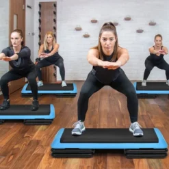 Costway Fitness Aerobic Step Cardio Adjust 4'' - 6'' - 8'' Exercise Stepper W/Risers Blue -Costway GUEST 8343b1fe 588c 4fae af75 de53d0025806