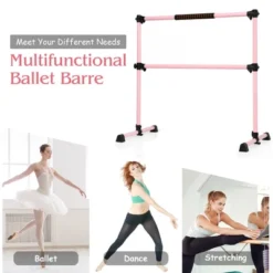 Costway Portable Ballet Barre 4ft Freestanding Adjustable Double Dance Bar SilverPinkPurple 16 Costway Portable Ballet Barre 4ft Freestanding Adjustable Double Dance Bar SilverPinkPurple -Costway GUEST 840f8e47 0152 4c1b beae 389121fb864c