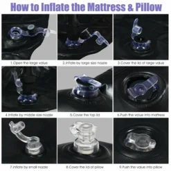 Costway Inflatable Car Air Backseat Mattress Flocking Travel SUV Camping Pad Pill & Pump -Costway GUEST 84c9ca2f 4635 4cdb 960c a171a34b7d30