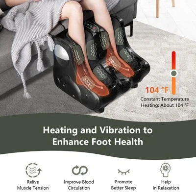 Costway Foot & Calf Massager With Heat Vibration Deep Kneading Shiatsu Foot Massage Machine 8 Costway Foot & Calf Massager With Heat Vibration Deep Kneading Shiatsu Foot Massage Machine - Image 6