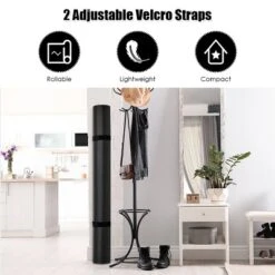 Large Yoga Mat 6' X 4' X 8 Mm Thick Workout Mats For Home Gym Flooring Black -Costway GUEST 852a10d9 aff0 4a49 9409 11e3148ff565