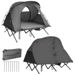 Costway 2-Person Outdoor Camping Tent Cot Elevated Compact Tent Set W/ External Cover 21 Costway 2-Person Outdoor Camping Tent Cot Elevated Compact Tent Set W/ External Cover -Costway GUEST 85ee1f5b 0e49 4cf5 8872 1c7eea1fd076