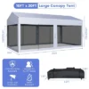 Costway 10x20ft Pop-Up Canopy Party Tent Sidewalls Portable Garage Car Shelter Wheeled -Costway GUEST 877cc267 da05 429d 96d7 e863ebc4261d