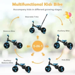 Costway 5-in-1 Kids Bicycle Foldable Toddler Balance Bike W/ Detachable Push Handle -Costway GUEST 880ba1ac 557a 450f 881a d48dd2ff1517