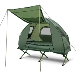 Costway 1-Person Compact Portable Pop-Up Tent/Camping Cot W/ Air Mattress & Sleeping Bag -Costway GUEST 8ae61837 1e18 4481 bf20 cdd53cf83f1b