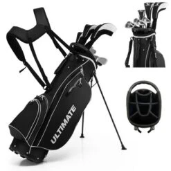 Men's Complete Golf Clubs Package Set 10 Pieces Includes Alloy Driver BlackBlueGrey 23 Men's Complete Golf Clubs Package Set 10 Pieces Includes Alloy Driver BlackBlueGrey -Costway GUEST 8b3b860e 957b 4648 a527 9f1d039fe7ff