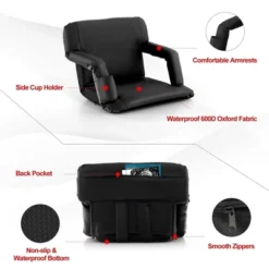 Costway Stadium Seat For Bleachers With Back Support 6 Reclining Positions Padded Cushion -Costway GUEST 8e7dc603 8fd2 4e0d 9bf9 3f4d3fff501d