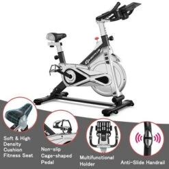 Costway Indoor Stationary Exercise Cycle Bike Bicycle Workout W/ Large Holder RedBlack -Costway GUEST 8ee2f400 2be1 4f1f 8877 73e38b9716a7