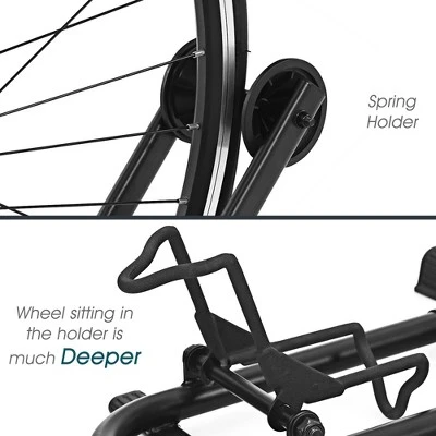 Costway Foldable Bike Floor Parking Rack Home Garage Storage Stand Fit 20''-29'' 8 Costway Foldable Bike Floor Parking Rack Home Garage Storage Stand Fit 20''-29'' - Image 6