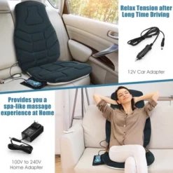 Massage Seat Cushion Back Massager W/ Heat & 6 Vibration Motors For Home 14 Massage Seat Cushion Back Massager W/ Heat & 6 Vibration Motors For Home -Costway GUEST 91a50dff 7850 409a 8291 407df92c7ace