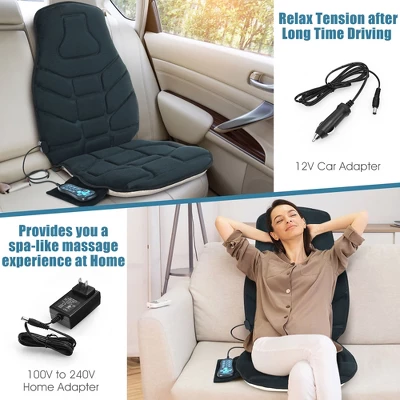 Massage Seat Cushion Back Massager W/ Heat & 6 Vibration Motors For Home 6 Massage Seat Cushion Back Massager W/ Heat & 6 Vibration Motors For Home - Image 4