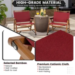 Costway Patio Folding Camping Beach Chair Portable Picnic Fishing Bamboo Frame Armrest -Costway GUEST 93619667 d699 430f 8e6f cf61baf1f35f