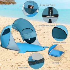 Costway Pop Up Beach Tent Anti-UV UPF 50 Plus Portable Sun Shelter For 3-4 Person -Costway GUEST 93b49283 ea92 48e7 8dac d6a6a034bf3a