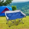 Costway Folding Camping Chair Loveseat Double Seat W/ Bags & Padded Backrest GrayBlue -Costway GUEST 94841799 5d5f 4f75 b84d 640ffdfa0914