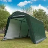 Costway 10'x10' Patio Tent Carport Storage Shelter Shed Car Canopy Heavy Duty Green
