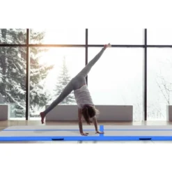 Costway 10' Inflatable Gymnastics Mat Air Track Floor Mats Water Buoyancy Pump Blue -Costway GUEST 967b569e 0bb0 4f08 9714 a0b7027c9889